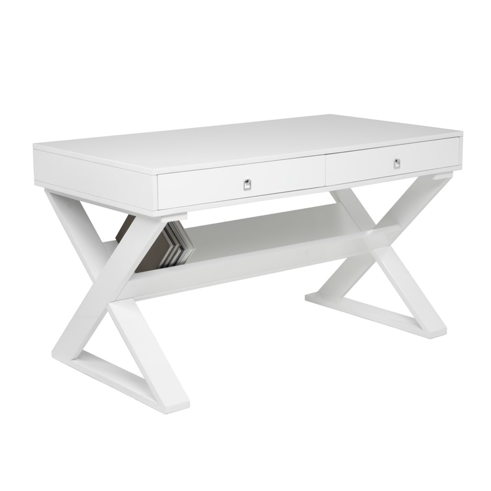 Z Gallerie Jett Desk - White Lacquer